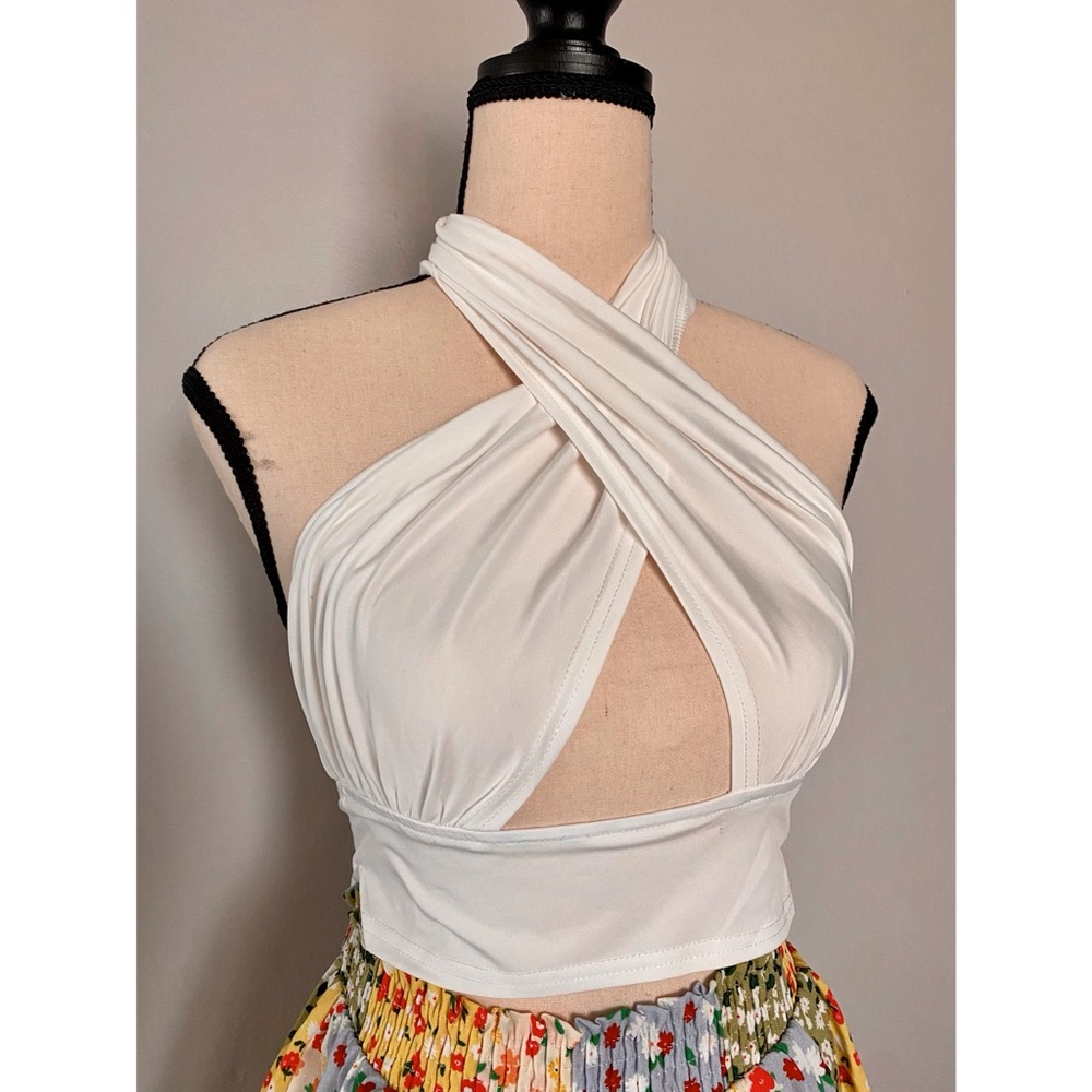 White crop top